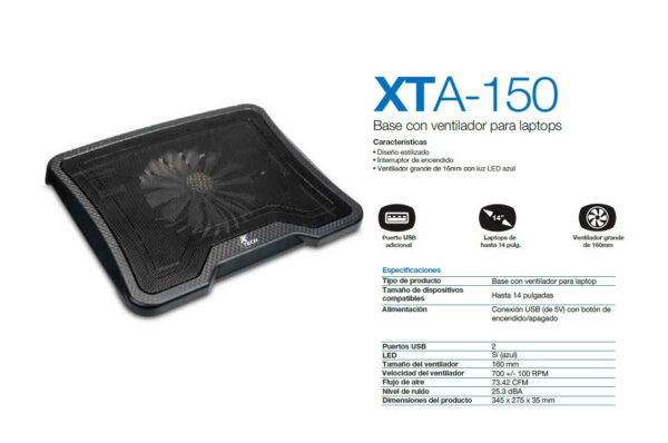 Base enfriamiento Xtech XTA150 - Imagen 3